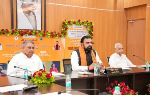 Bihar Chief Minister Samrat Choudhary addressing the social security pesion transfer function in Patna on July 10, 2026.