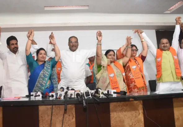 Several Jan Suraaj Leaders and Supporters Join BJP Ahead of Bankipur By-election in Patna on July 18, 2026.