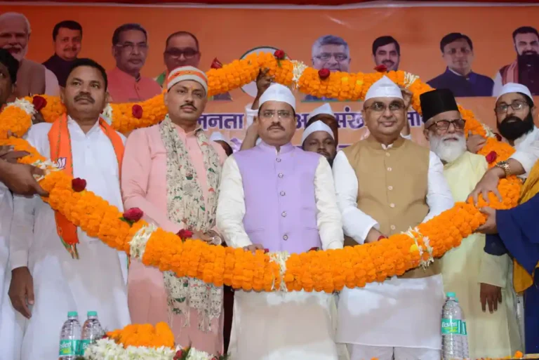 BJP Minority Morcha national president Jamal Siddiqui was welcomed at BJP state headquarters in Patna on June 30, 2026.