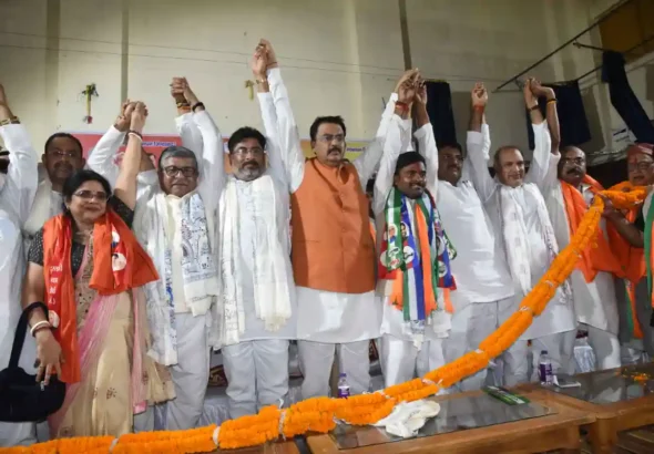National Democratic Alliance (NDA) on July 18, 2026 organised a joint workers’ convention in Patna.