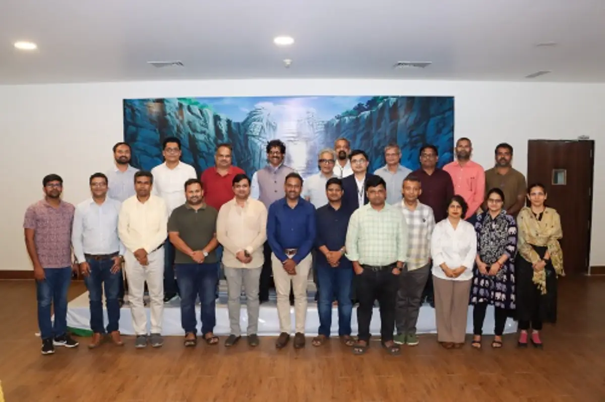 Vice Chancellor Ch Satish Kumar and SRM AP leadership, along with prestigious research grant recipients