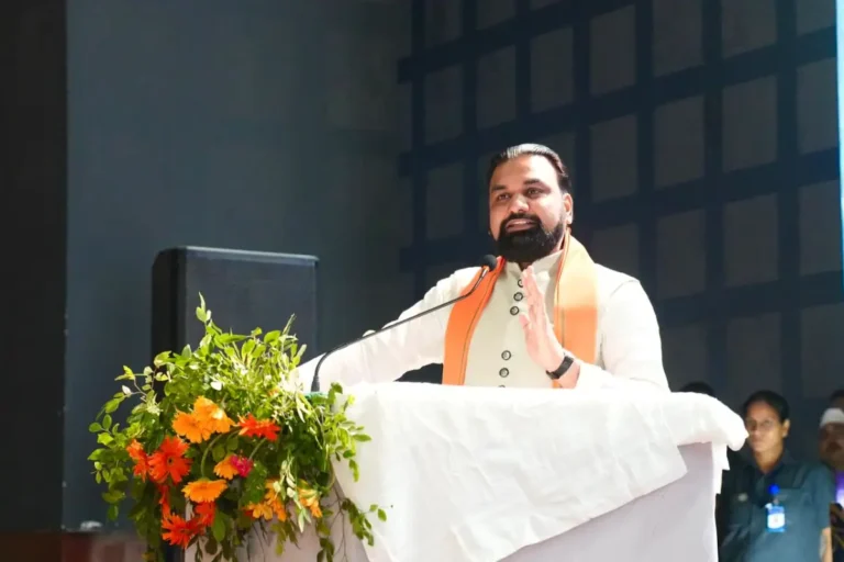 Bihar Chief Minister Samrat Choudhary addressing the 71st Bank Day function of State Bank of India in Patna on July 1, 2026.