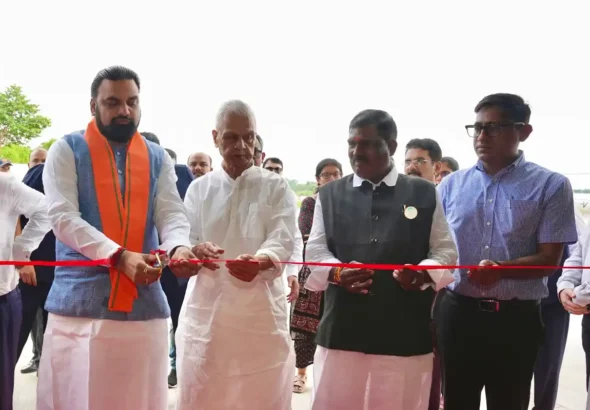 Bihar Chief Minister Samrat Choudhary inaugurated the newly built hangar of the Bihar Flying Institute at the Patna Airport premises by cutting the ribbon and unveiling the foundation plaque on July 18, 2026.