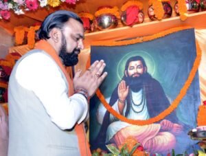 Bihar Chief Minister paid tributes to Sant Shiromani Guru Ravidas on his 650th birth anniversary in Patna on August 7, 2026.