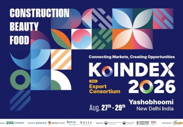 KOINDEX 2026, hosted by Gyeonggi-do and organized by KINTEX and Messe Esang, runs Aug. 27–29 at Yashobhoomi Convention Centre, New Delhi