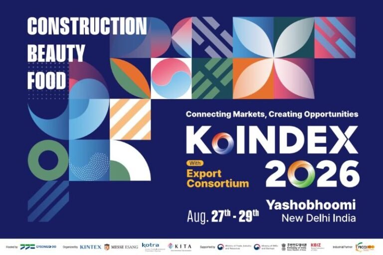 KOINDEX 2026, hosted by Gyeonggi-do and organized by KINTEX and Messe Esang, runs Aug. 27–29 at Yashobhoomi Convention Centre, New Delhi