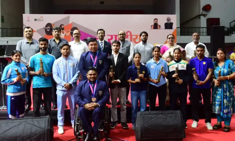 Athletes who were honoured on National Sports Day by Bihar Government in Patna on August 29, 2026.