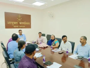 Patna Divisional Commissioner Mayank Warwade chaired a meeting of PMCH Patient Welfare Committee in Patna on August 1, 2026.