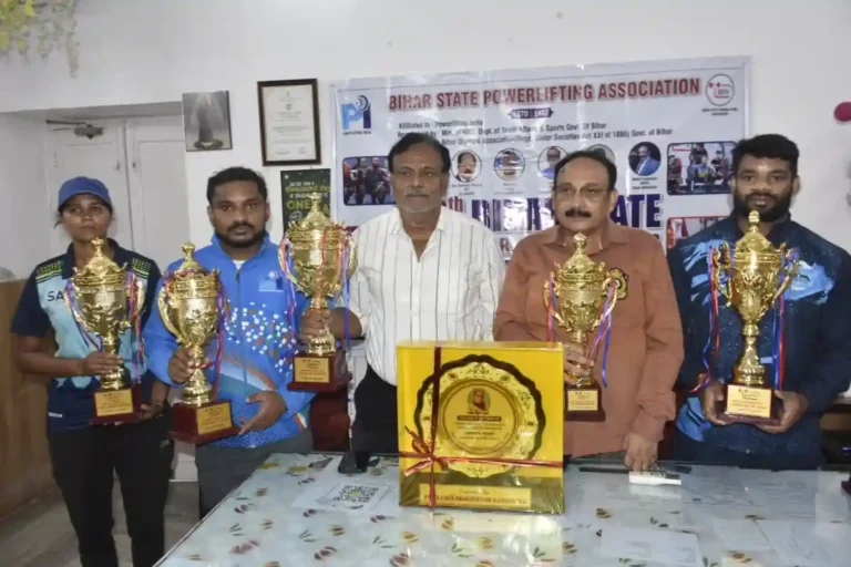 Bihar State Powerlifting Association organised a Press conference in Patna on August 4, 2026.