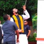 Bihar Chief Minister Samrat Choudhary hoisted the national flag at Lok Sevak Awas, 1 Anne Marg, on Saturday