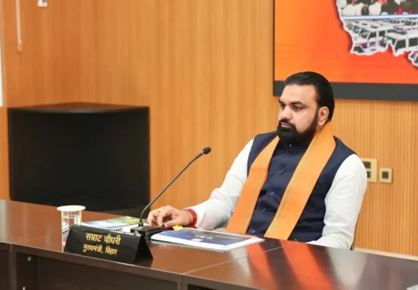 Bihar Chief Minister Samrat Choudhary reviewed the functioning of the Real Estate Regulatory Authority (RERA) in Patna on August 1, 2026.