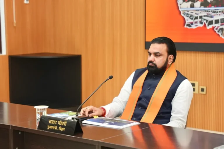Bihar Chief Minister Samrat Choudhary reviewed the functioning of the Real Estate Regulatory Authority (RERA) in Patna on August 1, 2026.
