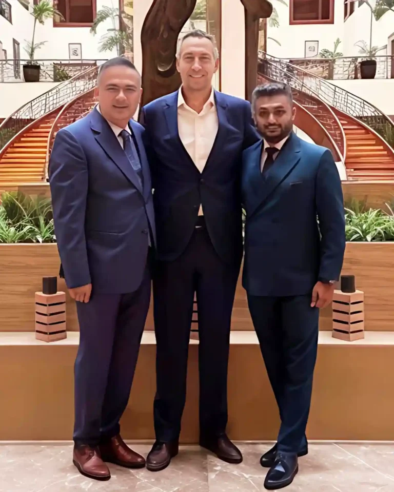 L to R - Mr Somen Banerjee Mr Francesco Badii and Mr Neehar Gandhi at Inauguration Programs in India