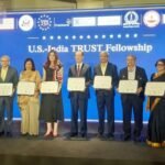 Dr Sharath K. Rao, Vice Chancellor, MAHE, with Mr Sergio Gor, US Ambassador to India, and other dignitaries at the US-India TRUST Fellowship 2026-27 in Bengaluru
