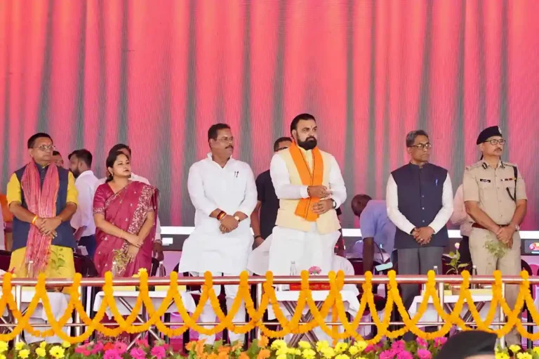 Bihar CM Samrat Choudhary Transfers ₹1,233.87 Crore Social Security Pension to 10.56 Lakh Beneficiaries at a function organised in Haveli Kharagpur, Munger, on September 10, 2026.