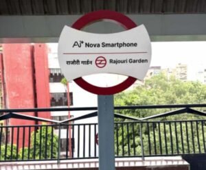 Ai+ Smartphone Takes Over Rajouri Garden Metro Station in Landmark Delhi Metro Association
