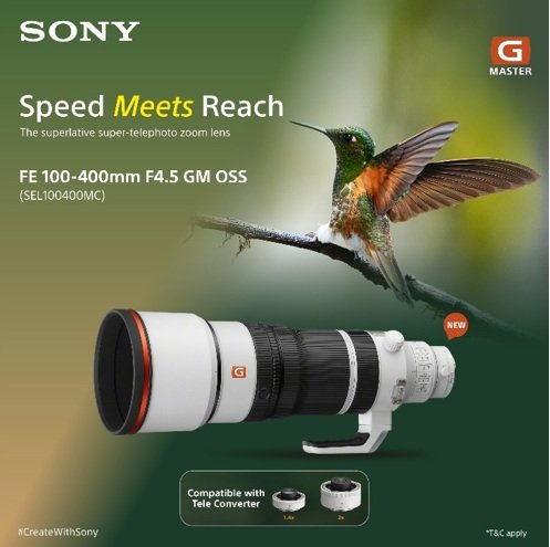 FE 100-400mm F4.5 GM OSS G Master Super-Telephoto Zoom Lens